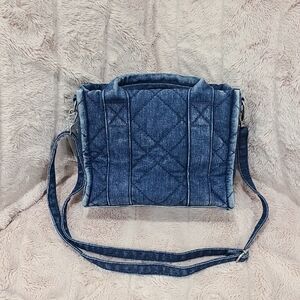 NWT Paula Echevarria x Primark Blue Quilted Denim Bag